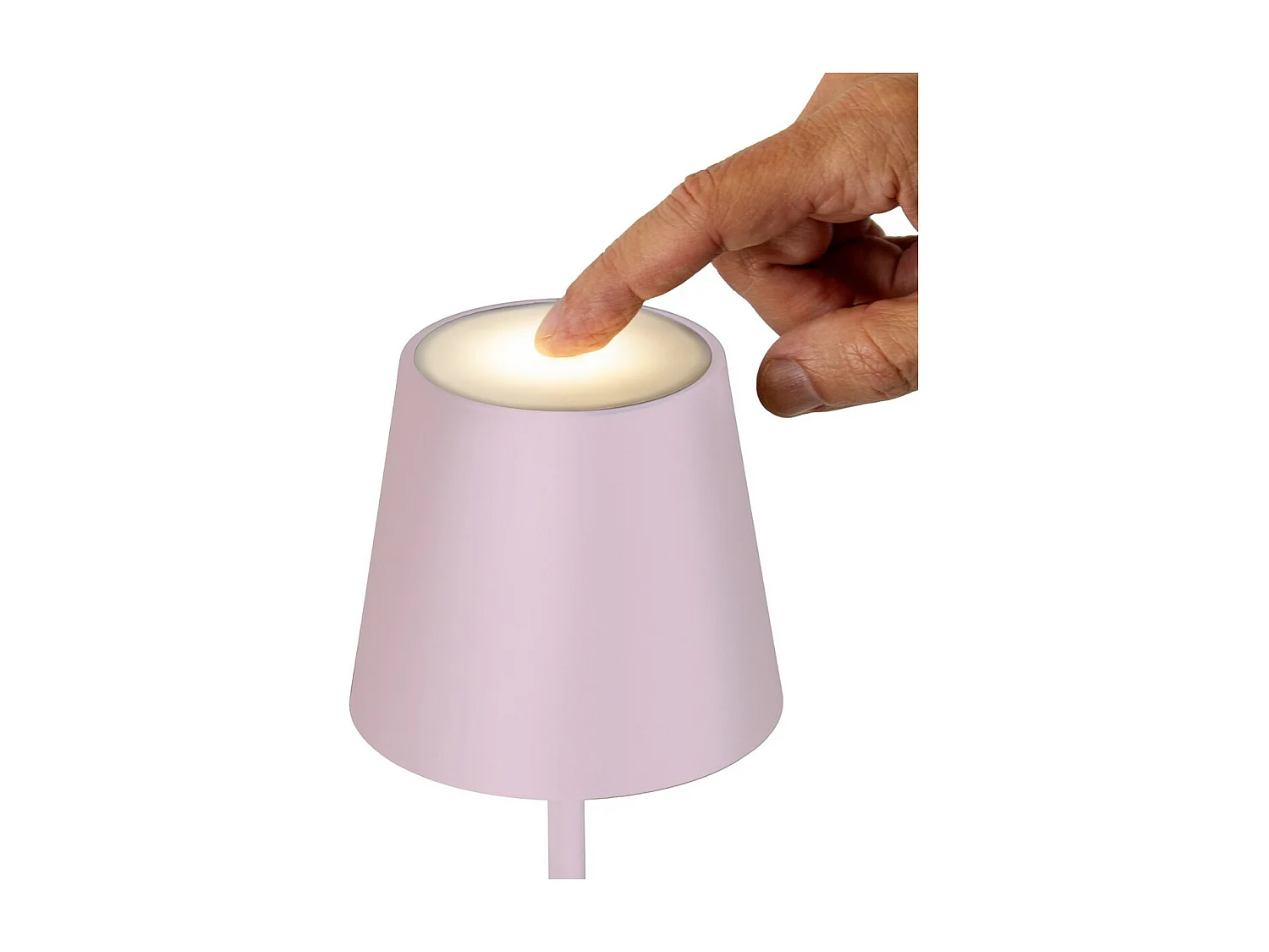 Lampada da Tavolo Ricaricabile Agata, Rosa, 12x12x37 cm, Majestic