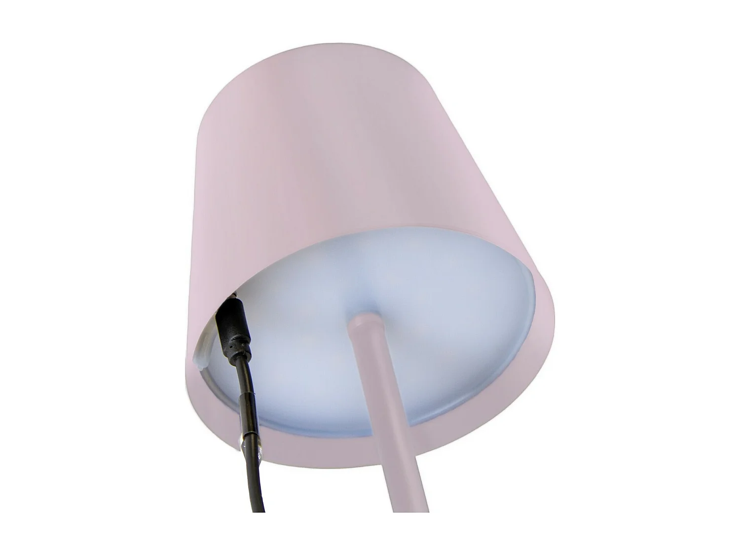 Lampada da Tavolo Ricaricabile Agata, Rosa, 12x12x37 cm, Majestic