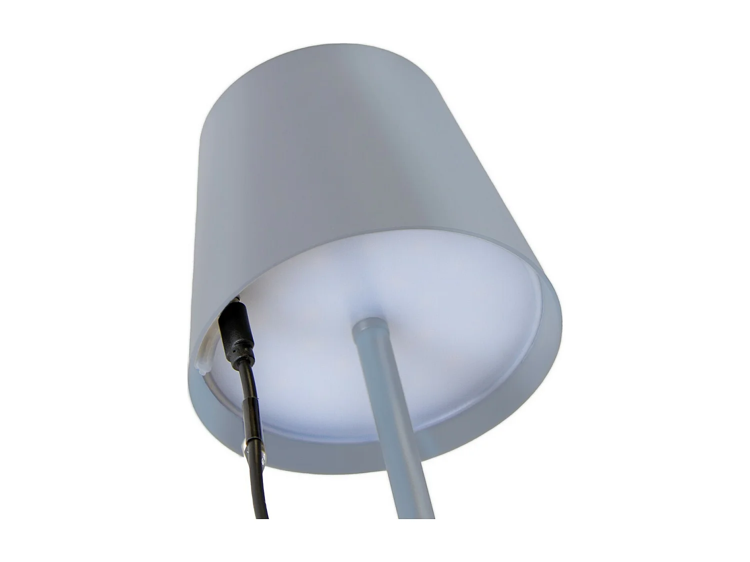 Lampada da Tavolo Ricaricabile Agata, Blu, 12x12x37 cm, Majestic