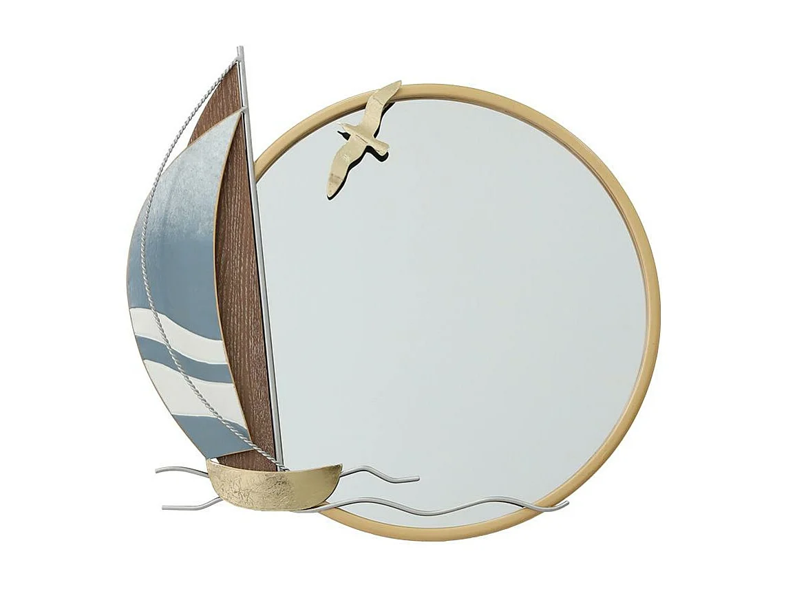 Décoration murale voilier avec miroir