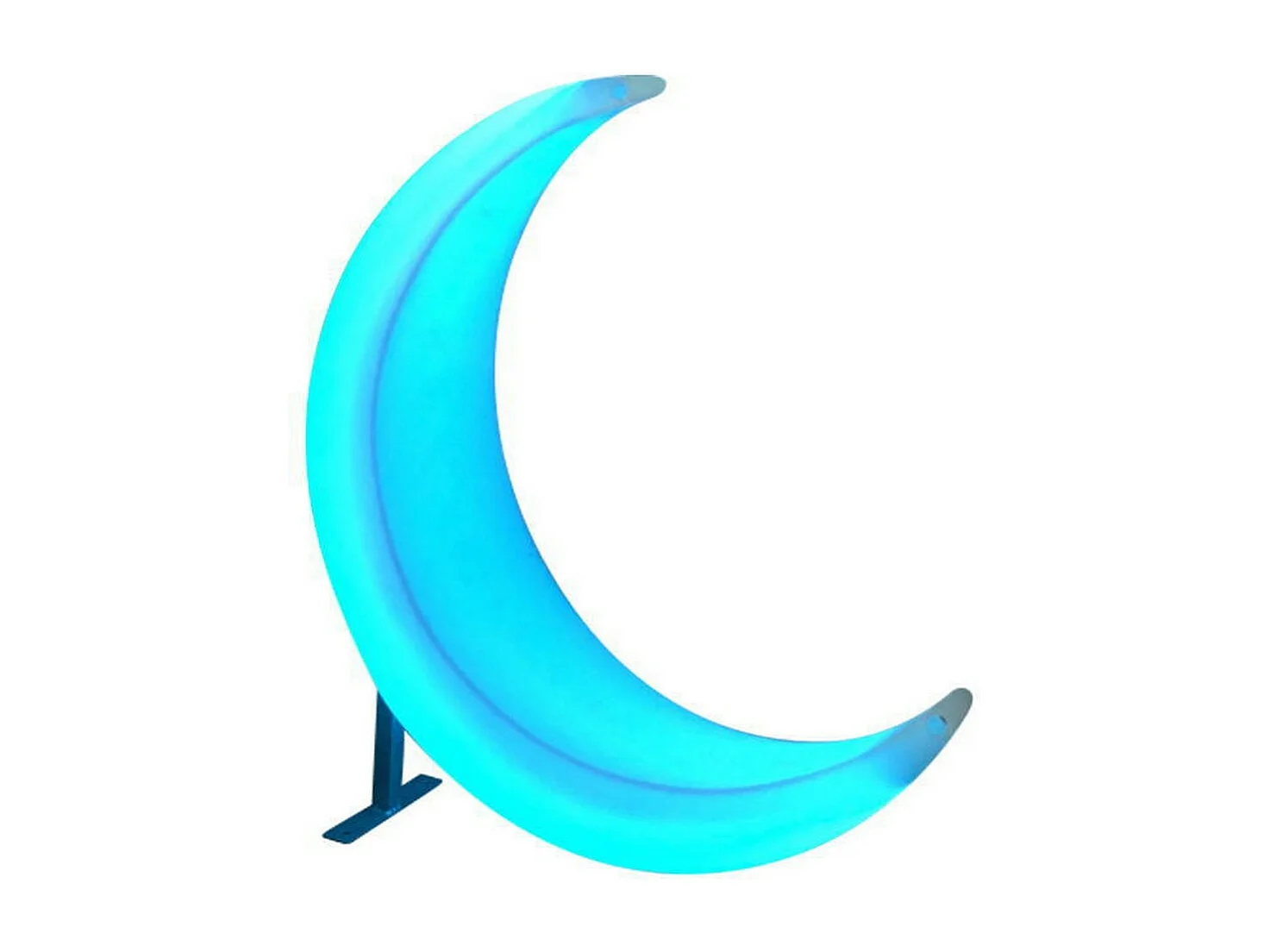 Chaise à Croissant-Lune Lumineuse Hammy, Blanc, 138x40x104,5 cm, Majestic