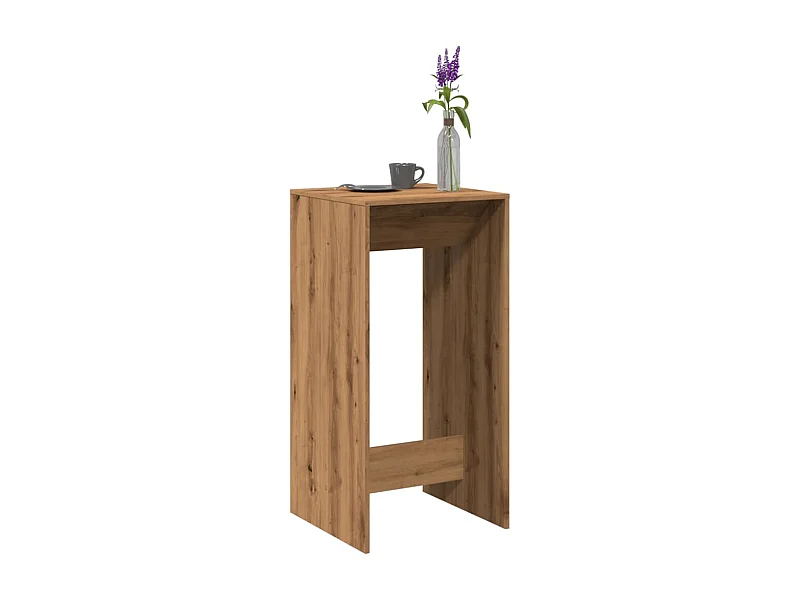 Table de bar chêne artisanal 51x50x103,5 cm bois d'ingénierie