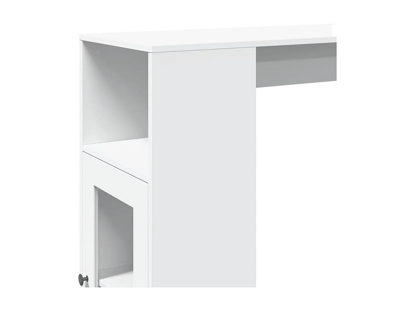 Bartisch mit Regal Weiß 101x40x103,5 cm Holzwerkstoff