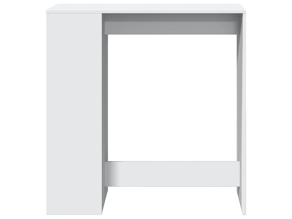 Tavolo Bar con Rastrelliera Bianco 101x40x103,5 cm Multistrato