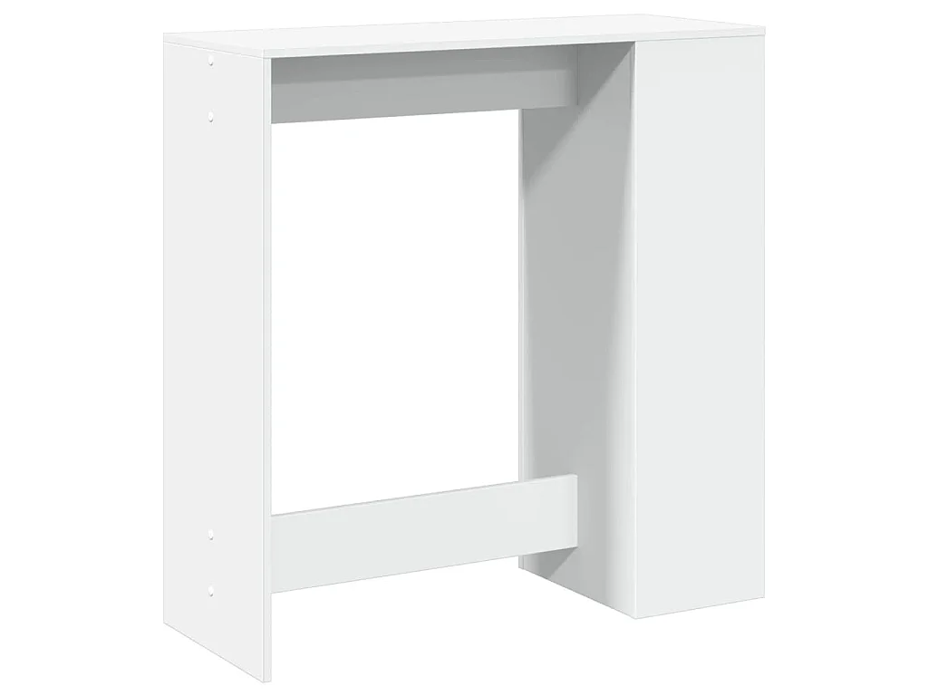 Tavolo Bar con Rastrelliera Bianco 101x40x103,5 cm Multistrato