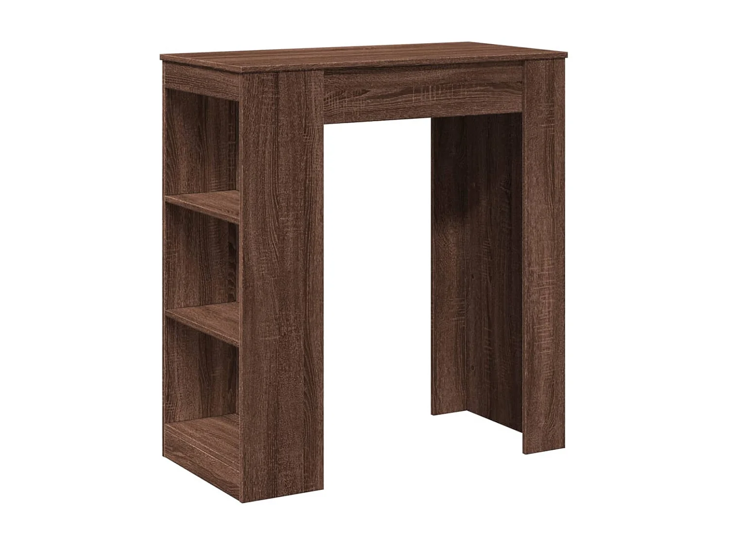 Mesa de bar c/ prateleiras derivados madeira carvalho castanho