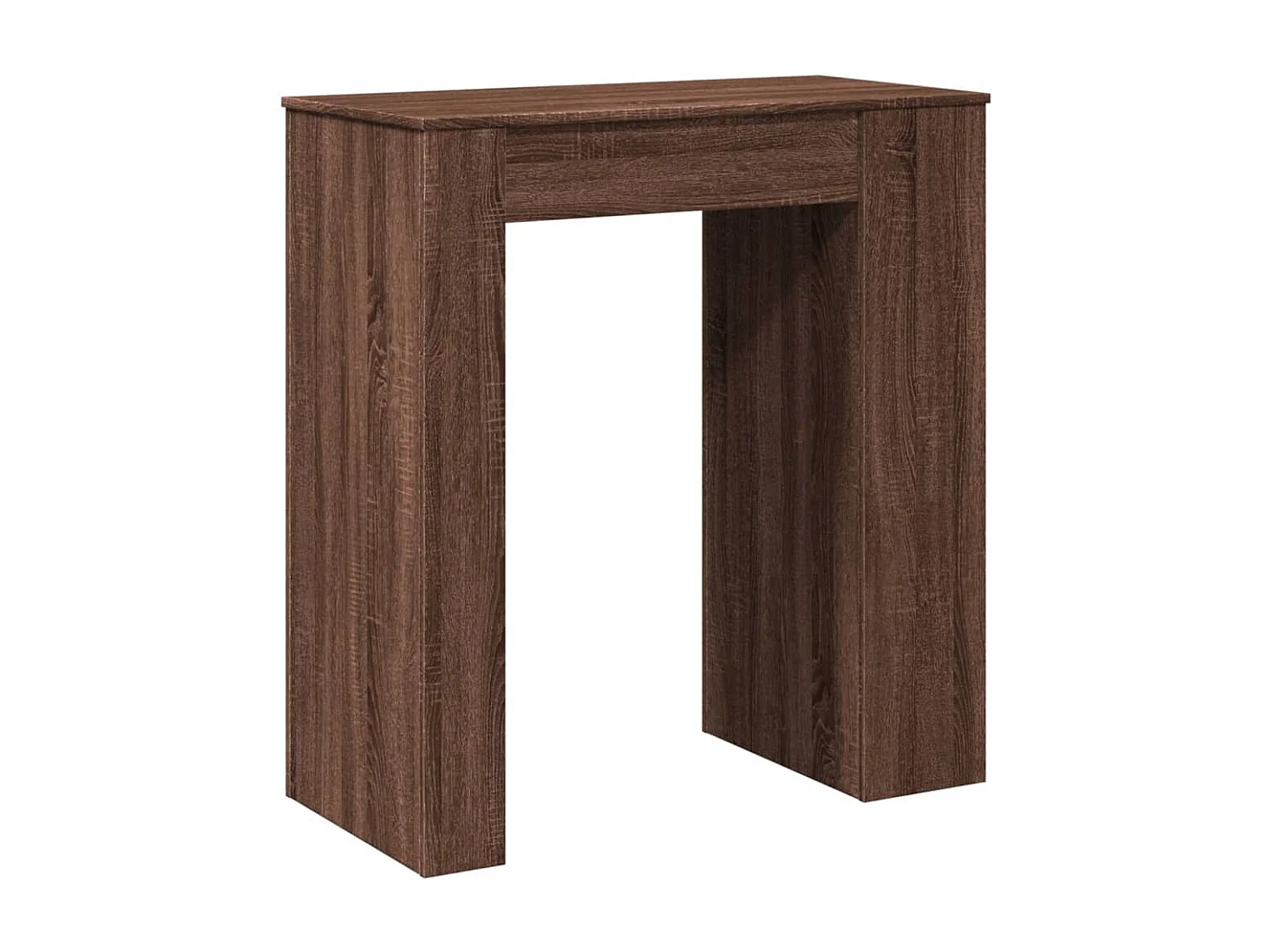 Mesa de bar c/ prateleiras derivados madeira carvalho castanho