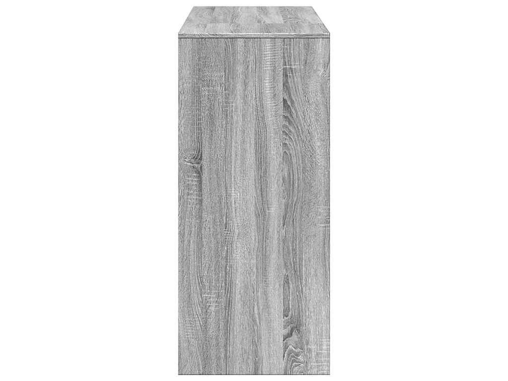 Bartisch mit Regal Grau Sonoma 124x46x103,5 cm Holzwerkstoff