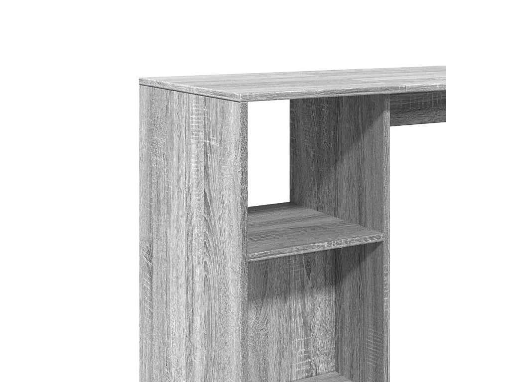 Bartisch mit Regal Grau Sonoma 124x46x103,5 cm Holzwerkstoff