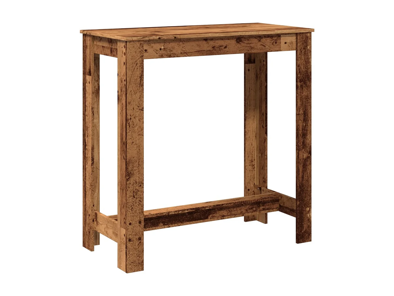 Table de bar vieux bois 102x50x103,5 cm bois d'ingénierie