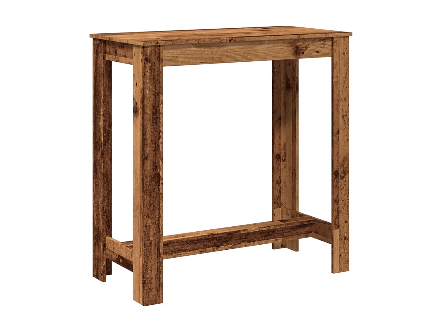 Table de bar vieux bois 102x50x103,5 cm bois d'ingénierie