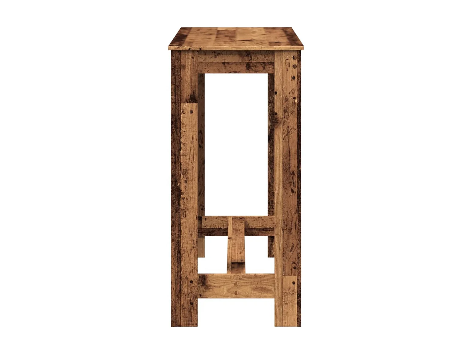 Table de bar vieux bois 102x50x103,5 cm bois d'ingénierie