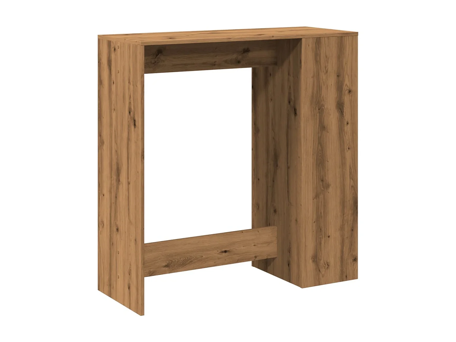 Tavolo Bar con Rastrelliera Rovere 101x40x103,5 cm Multistrato