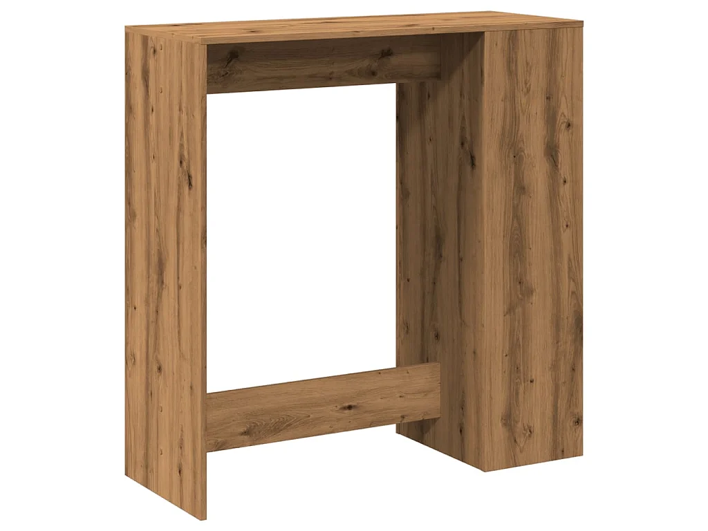Tavolo Bar con Rastrelliera Rovere 101x40x103,5 cm Multistrato