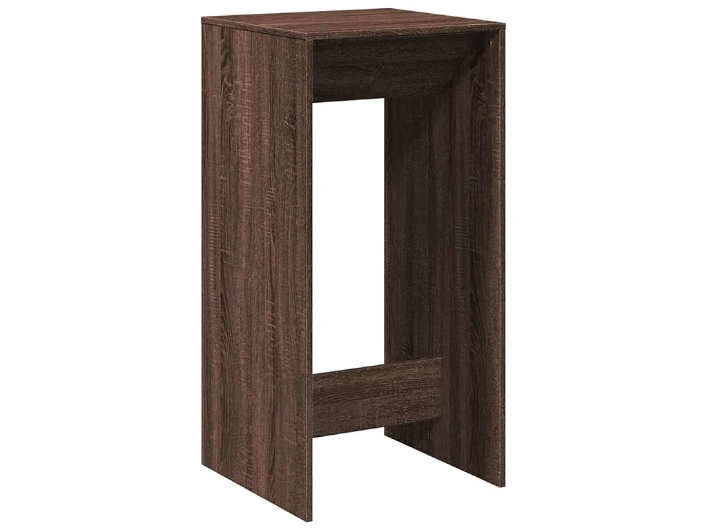 Table de bar chêne marron 51x50x103,5 cm bois d'ingénierie