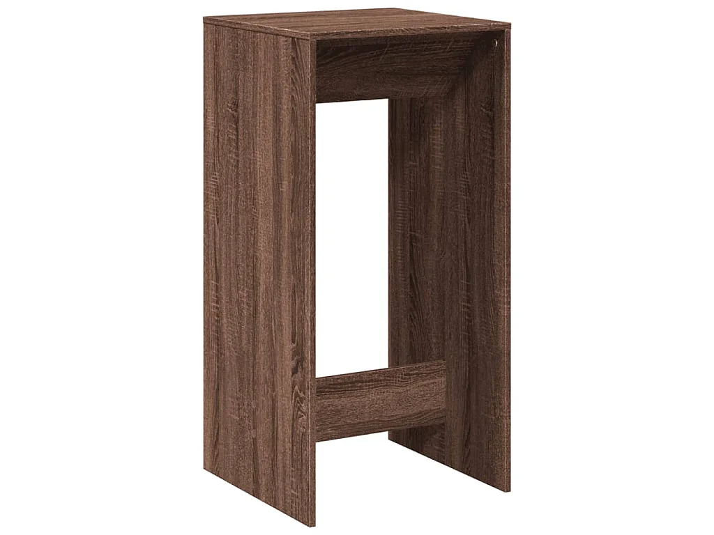Table de bar chêne marron 51x50x103,5 cm bois d'ingénierie