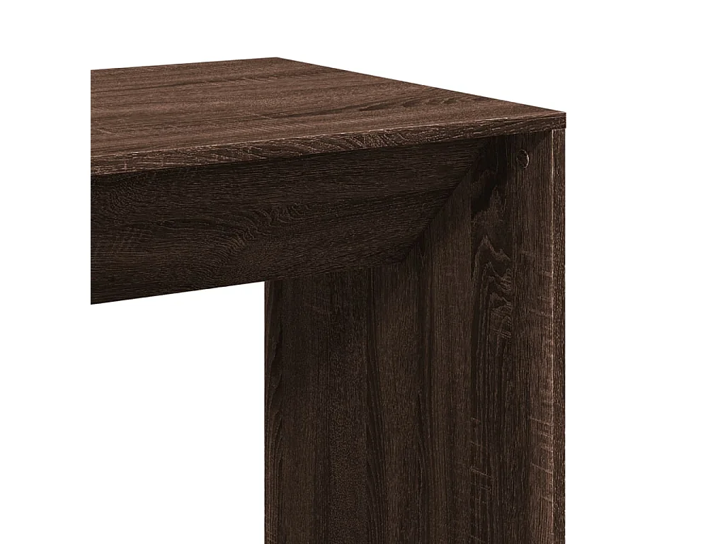 Table de bar chêne marron 51x50x103,5 cm bois d'ingénierie