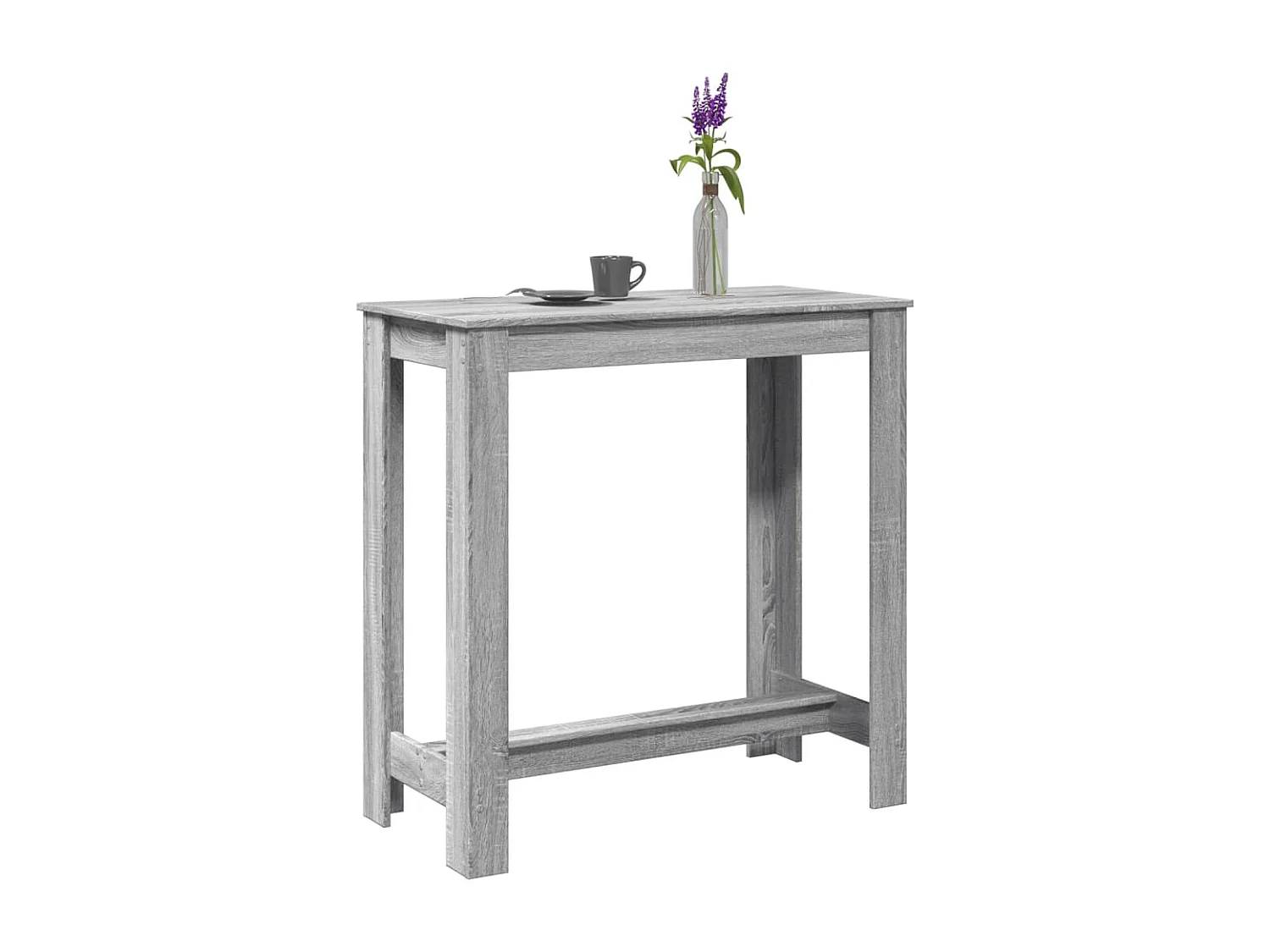 Table de bar sonoma gris 102x50x103,5 cm bois d'ingénierie