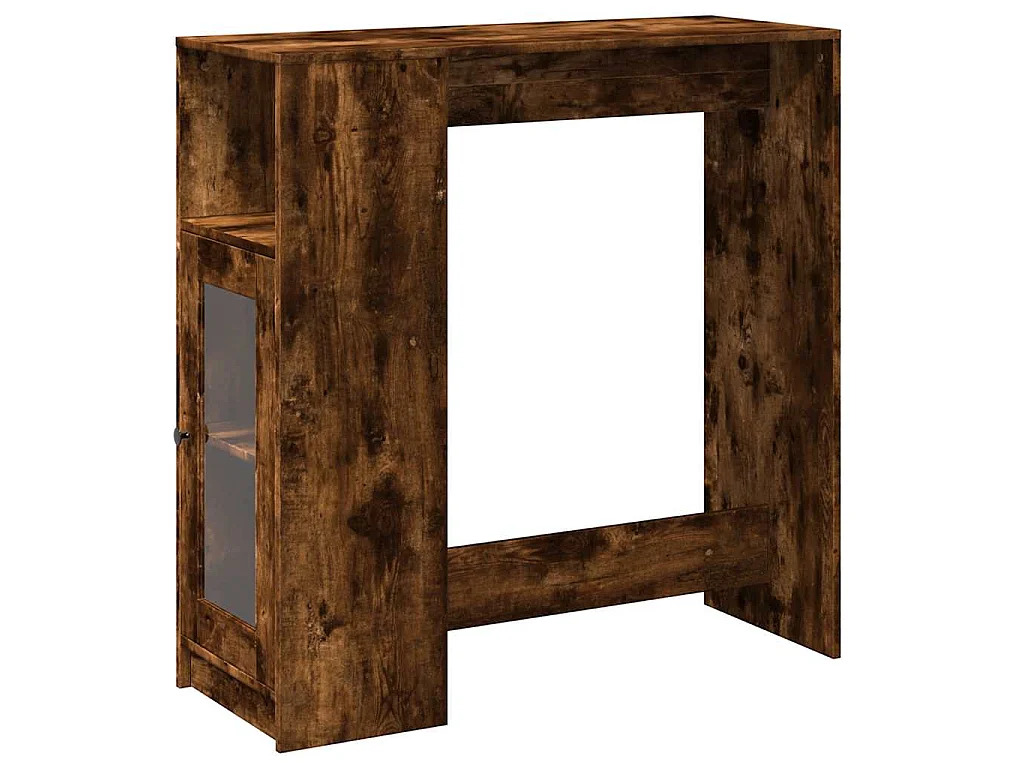Tavolo Bar con Rastrelliera Rovere 101x40x103,5 cm Multistrato