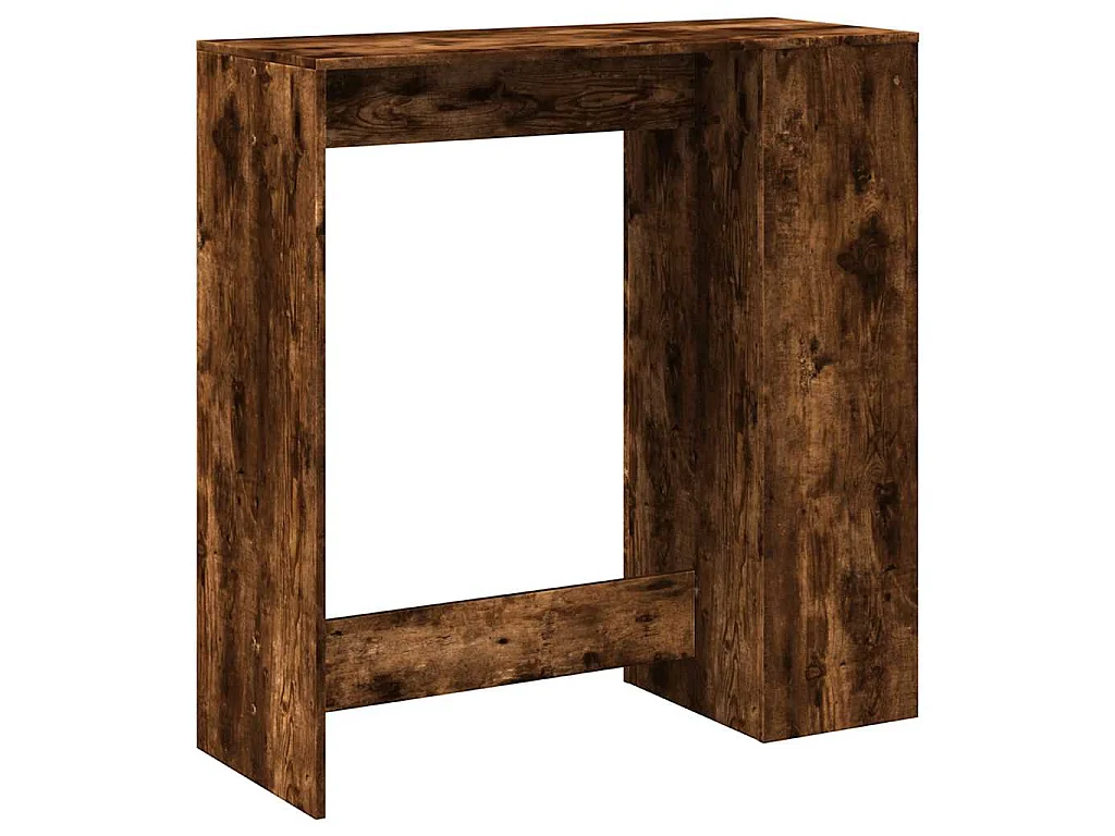 Tavolo Bar con Rastrelliera Rovere 101x40x103,5 cm Multistrato