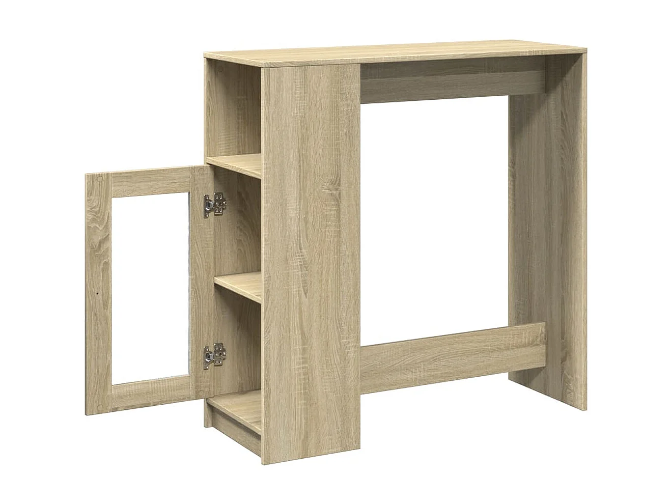 Bartafel met rekken 101x40x103,5 cm hout sonoma eikenkleur