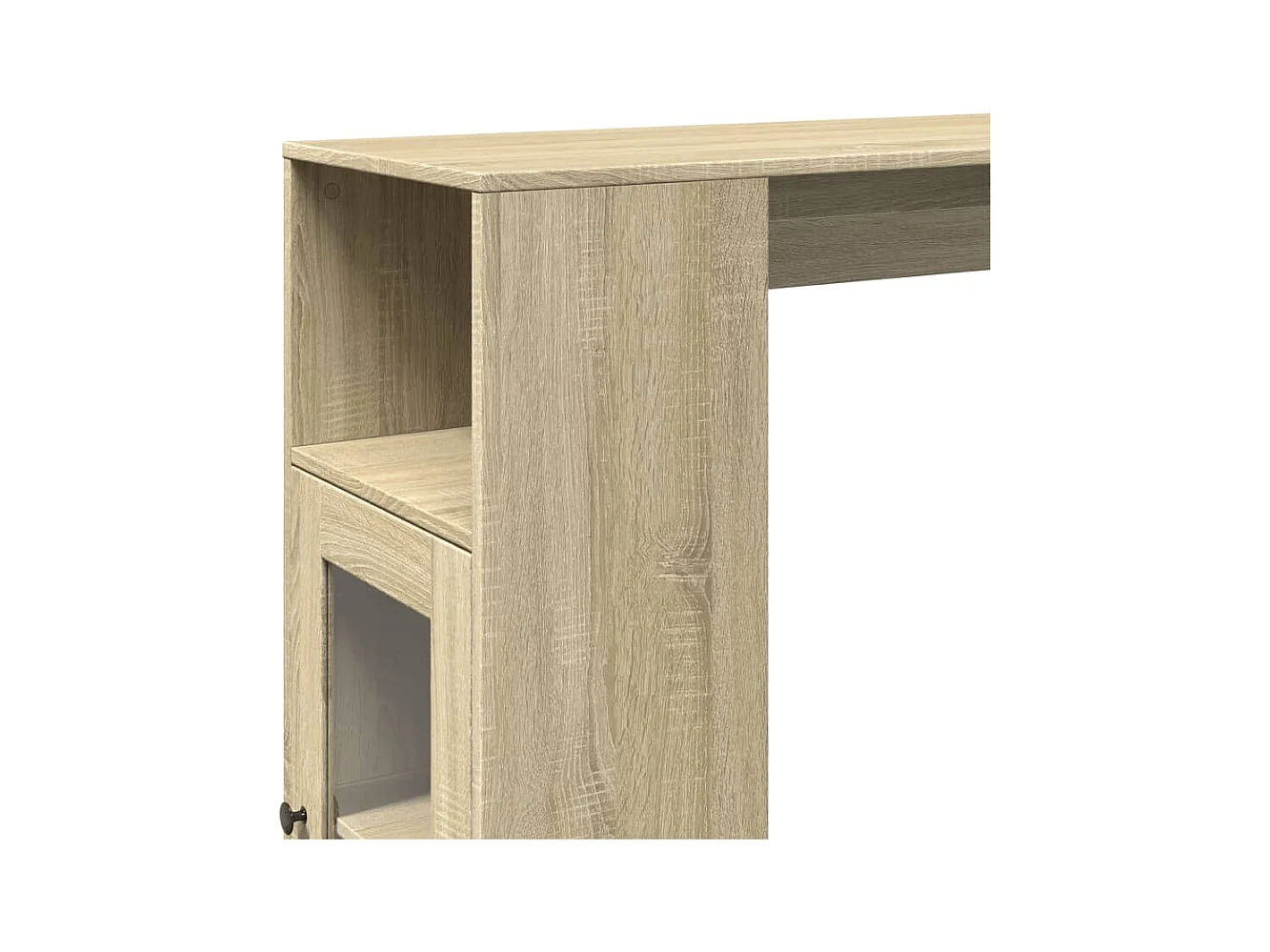 Table de bar avec étagères chêne sonoma bois d'ingénierie