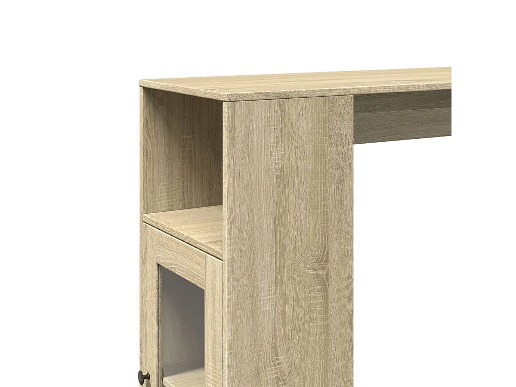 Table de bar avec étagères chêne sonoma bois d'ingénierie