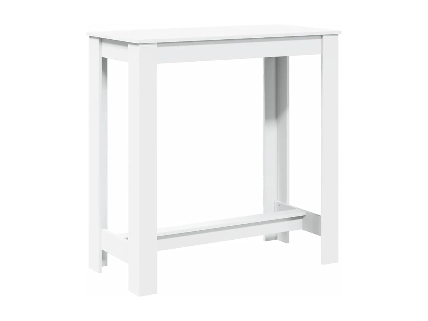 Tavolo da Bar Bianco 102x50x103,5 cm in Legno Multistrato