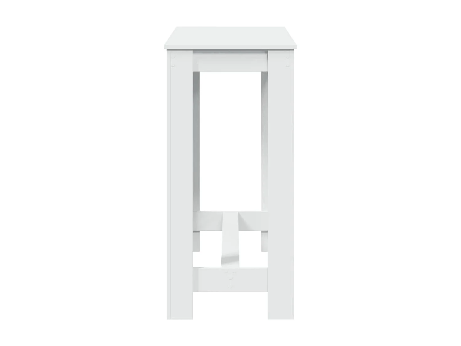 Tavolo da Bar Bianco 102x50x103,5 cm in Legno Multistrato