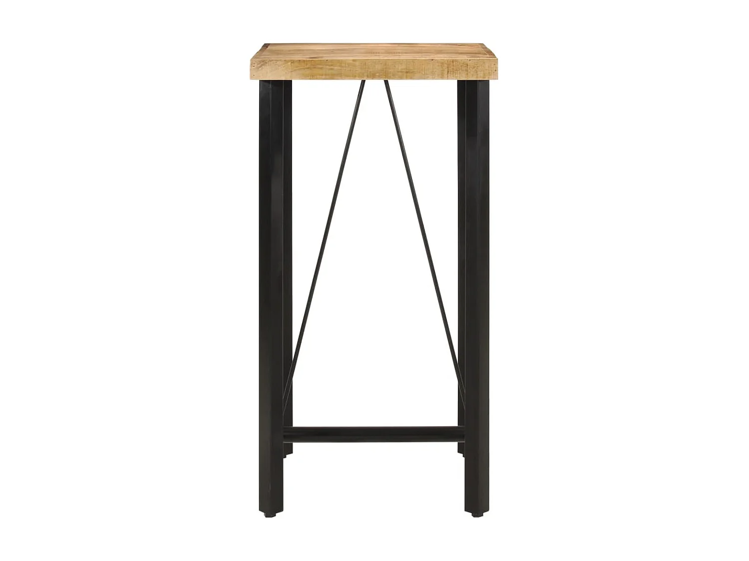 Tavolino da Bar 55x55x107 cm Legno Massello di Mango e Ferro