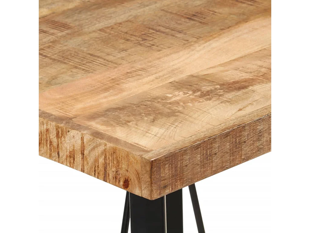 Tavolino da Bar 55x55x107 cm Legno Massello di Mango e Ferro