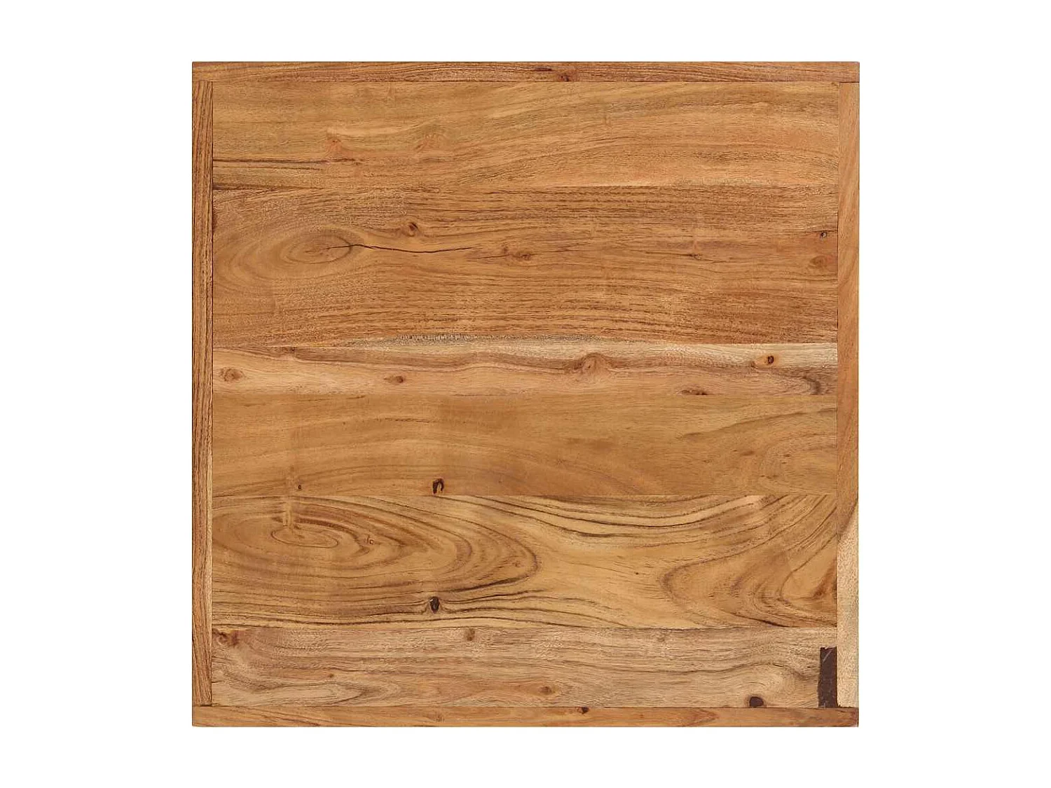 Tavolino da Bar 55x55x107cm in Legno Massello di Acacia e Ferro