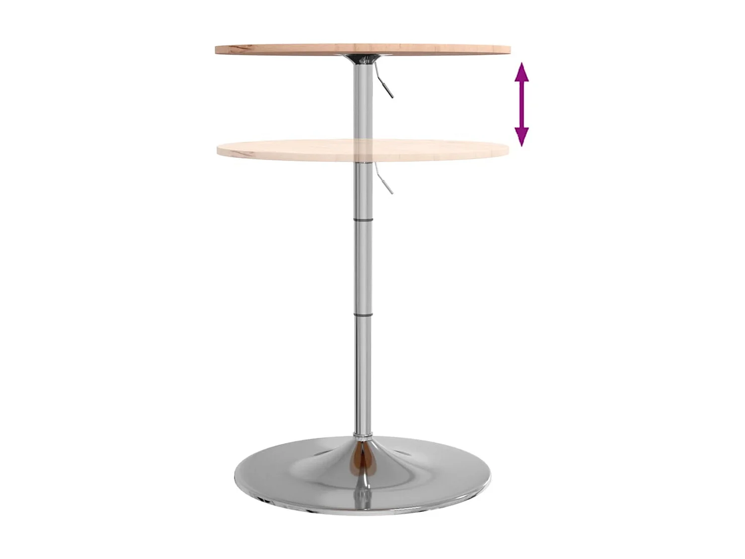 Tavolino da Bar Ø60x89,5 cm in Legno Massello di Faggio
