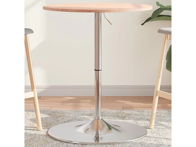 Table de bar Ø60x89,5 cm bois massif de hêtre