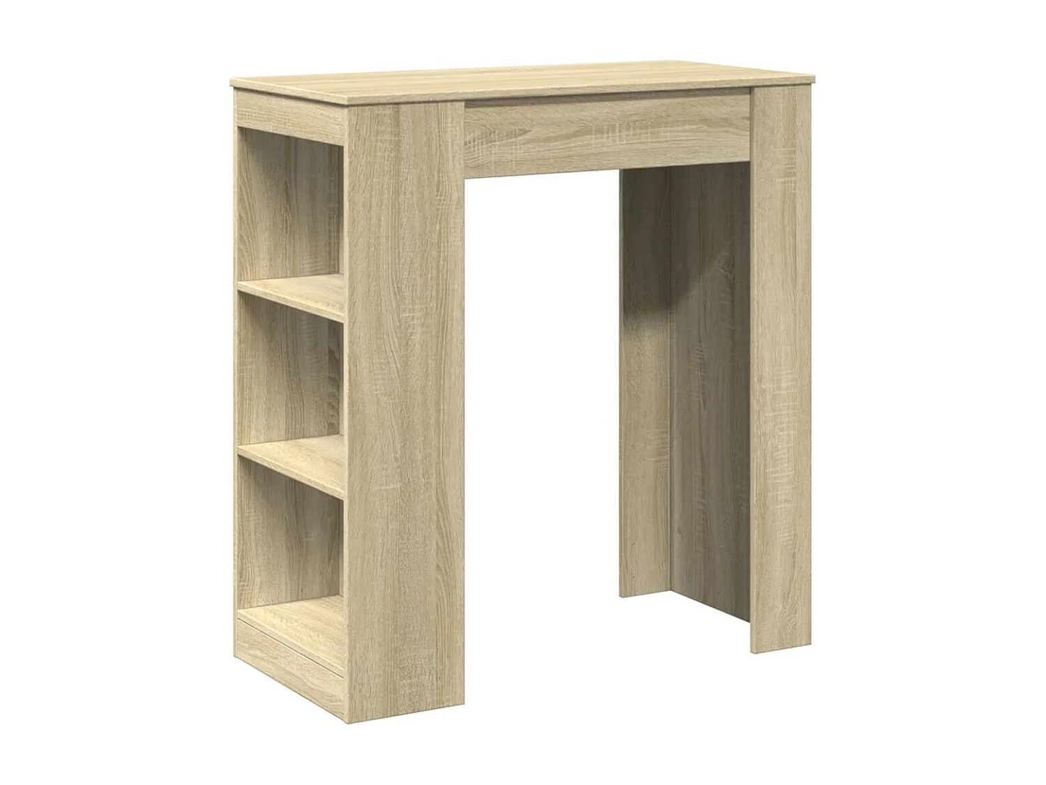 Table de bar avec étagères chêne sonoma bois d'ingénierie