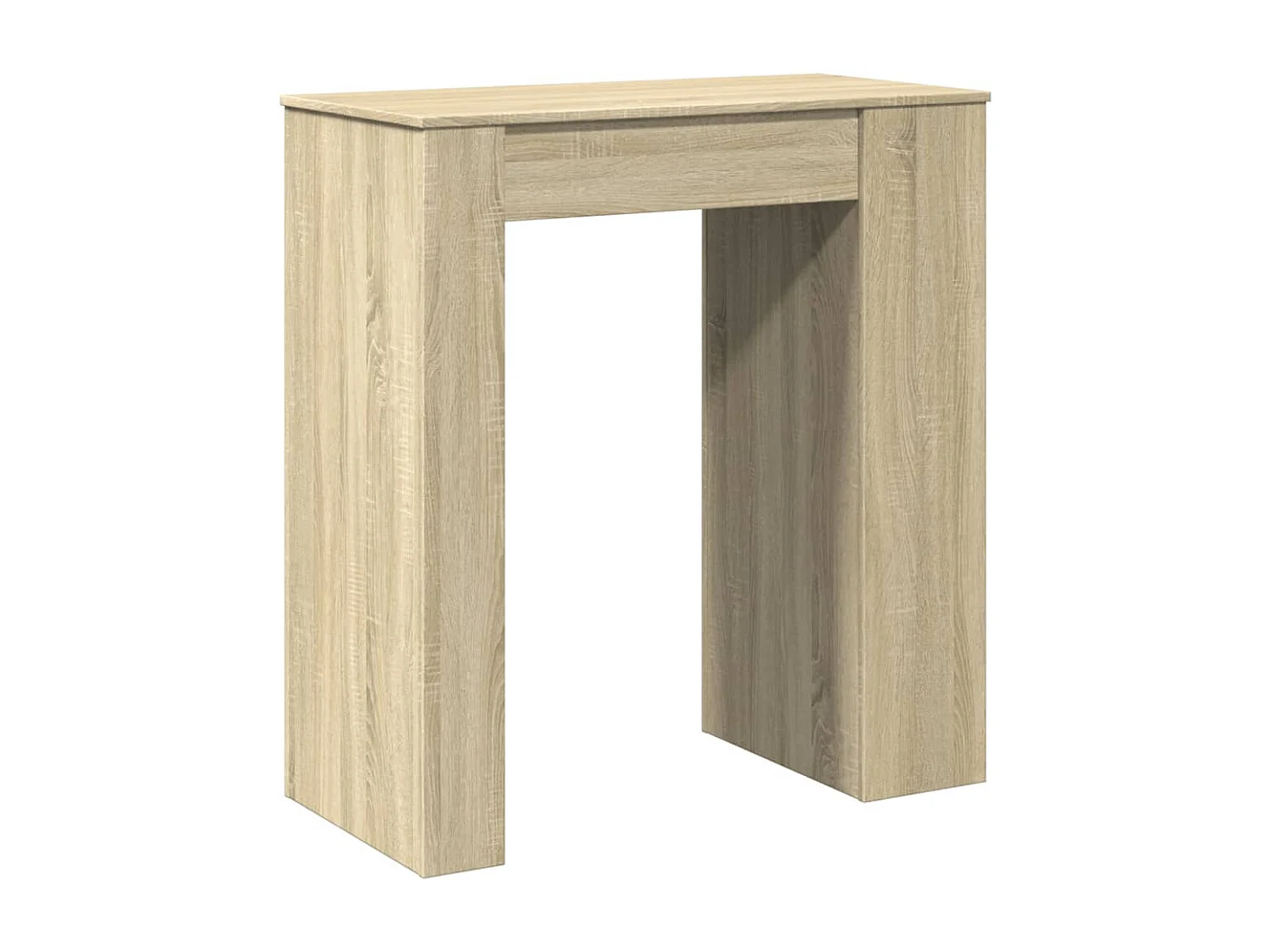 Table de bar avec étagères chêne sonoma bois d'ingénierie