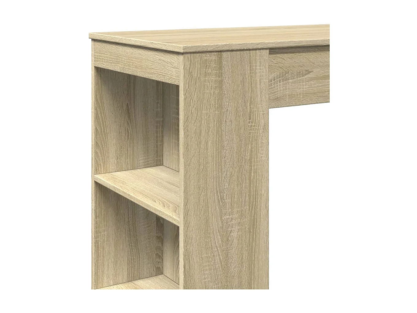 Table de bar avec étagères chêne sonoma bois d'ingénierie