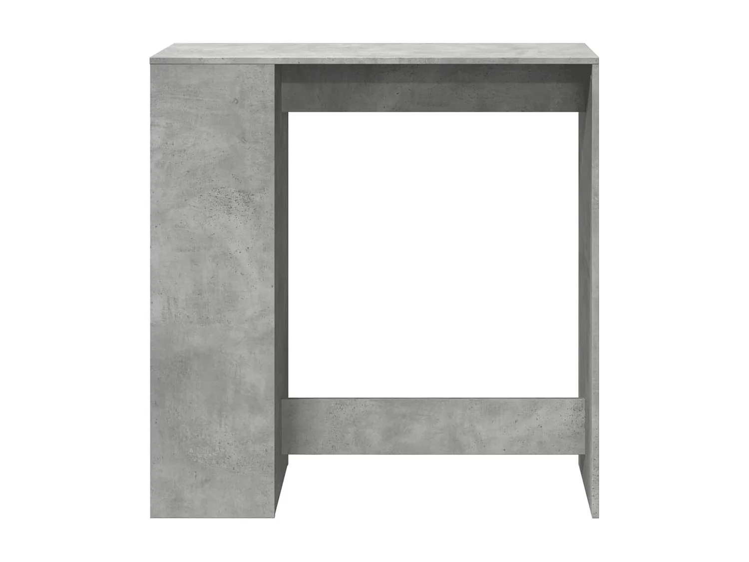 Table de bar avec étagères gris béton bois d'ingénierie