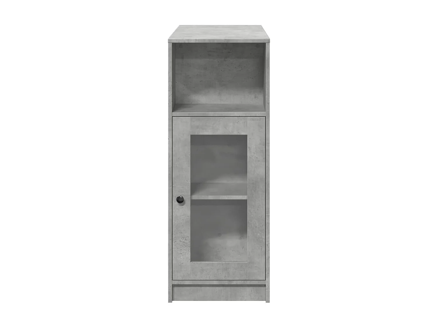 Table de bar avec étagères gris béton bois d'ingénierie