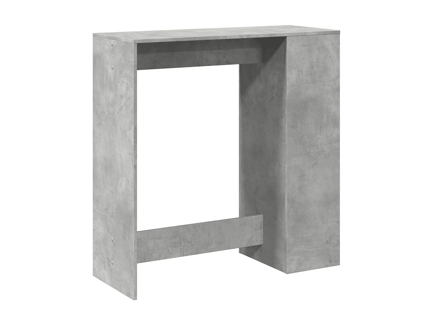 Table de bar avec étagères gris béton bois d'ingénierie