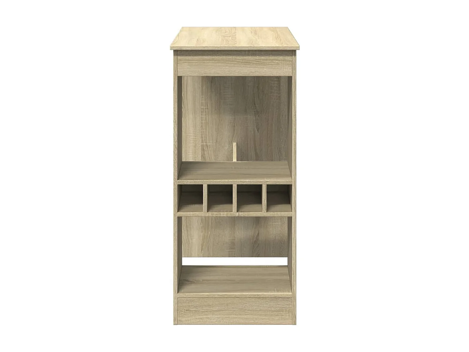 Table de bar avec étagères chêne sonoma bois d'ingénierie