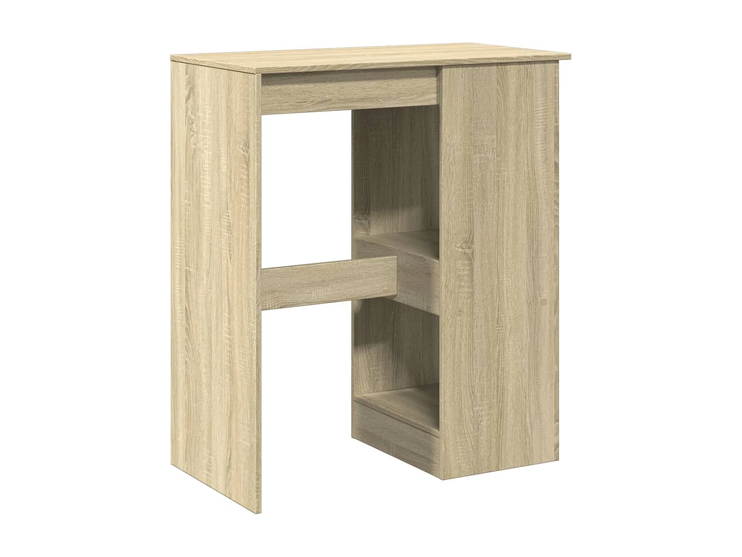 Table de bar avec étagères chêne sonoma bois d'ingénierie