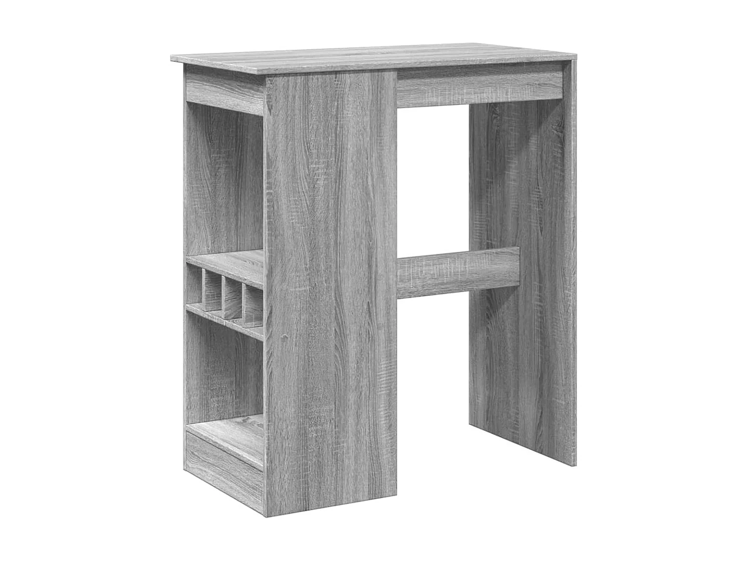 Bartafel met rekken 90x47,5x103,5 cm bewerkt hout grijs sonoma