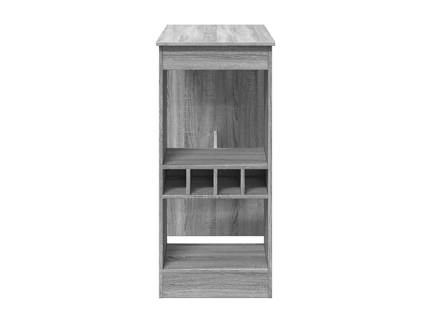 Tavolo Bar con Rastrelliera Grigio 102x50x103,5cm Multistrato