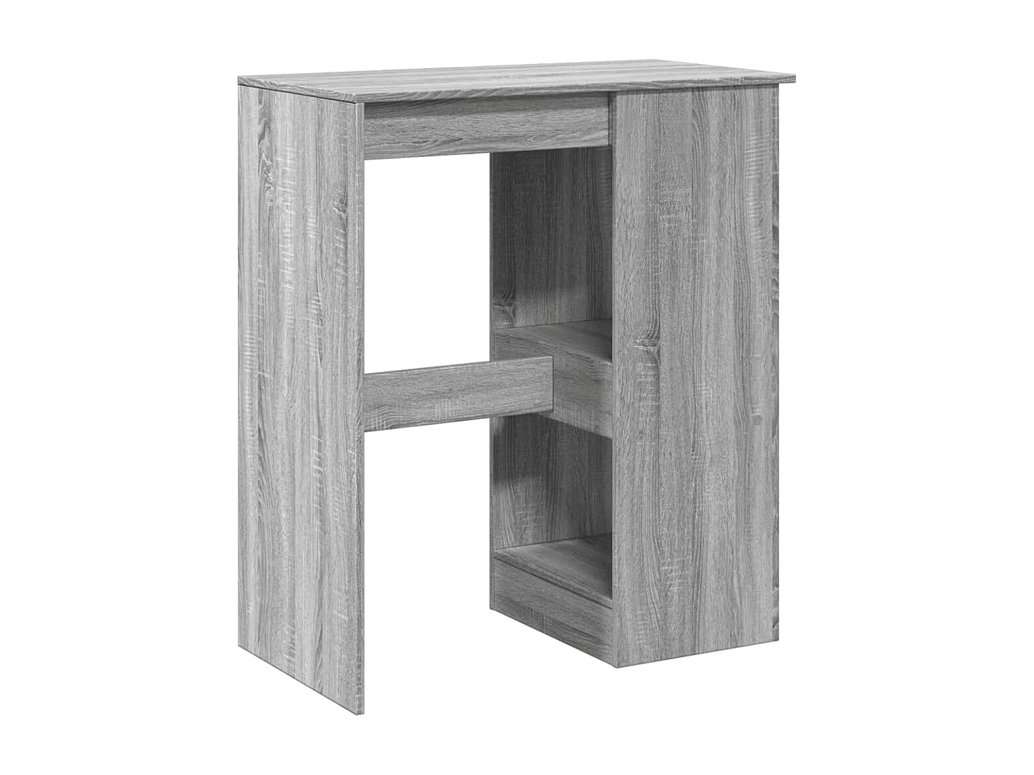 Tavolo Bar con Rastrelliera Grigio 102x50x103,5cm Multistrato