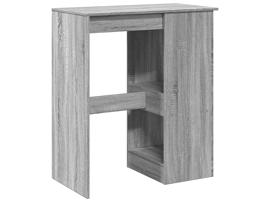 Tavolo Bar con Rastrelliera Grigio 102x50x103,5cm Multistrato