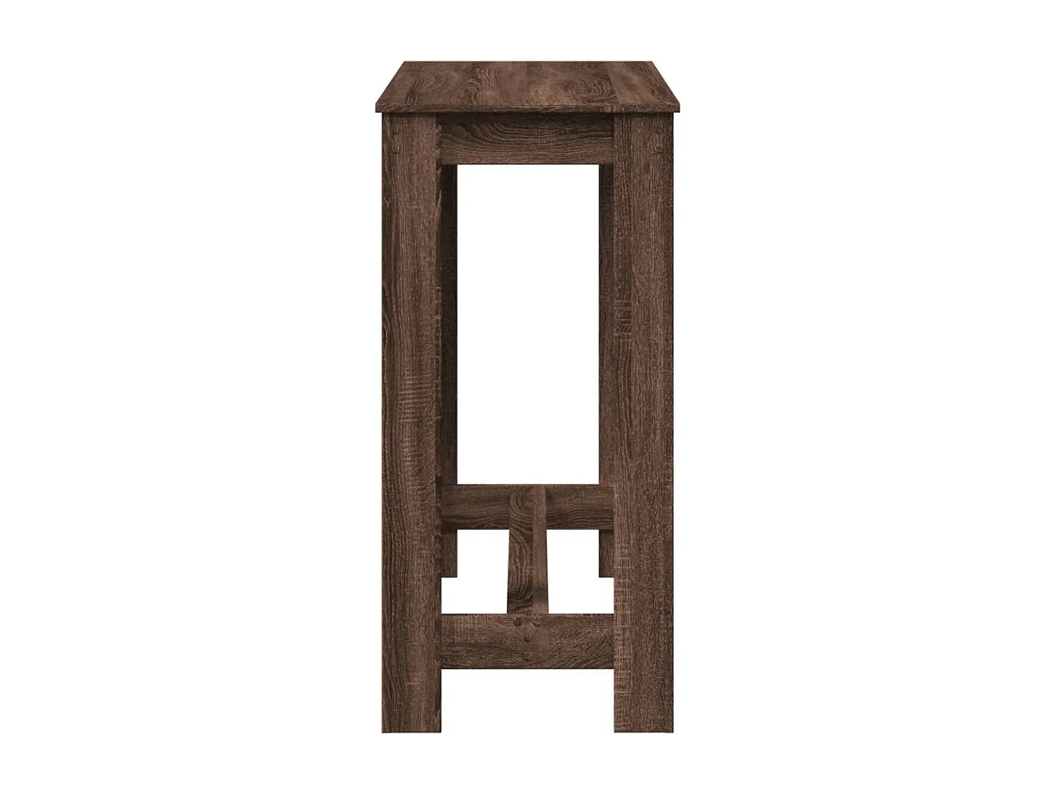Table de bar chêne marron 102x50x103,5 cm bois d'ingénierie