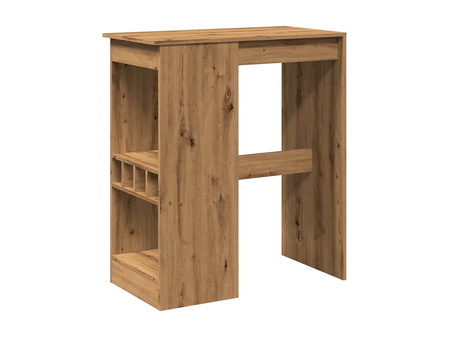 Tavolo Bar con Rastrelliera Rovere 90x47,5x103,5 cm Multistrato