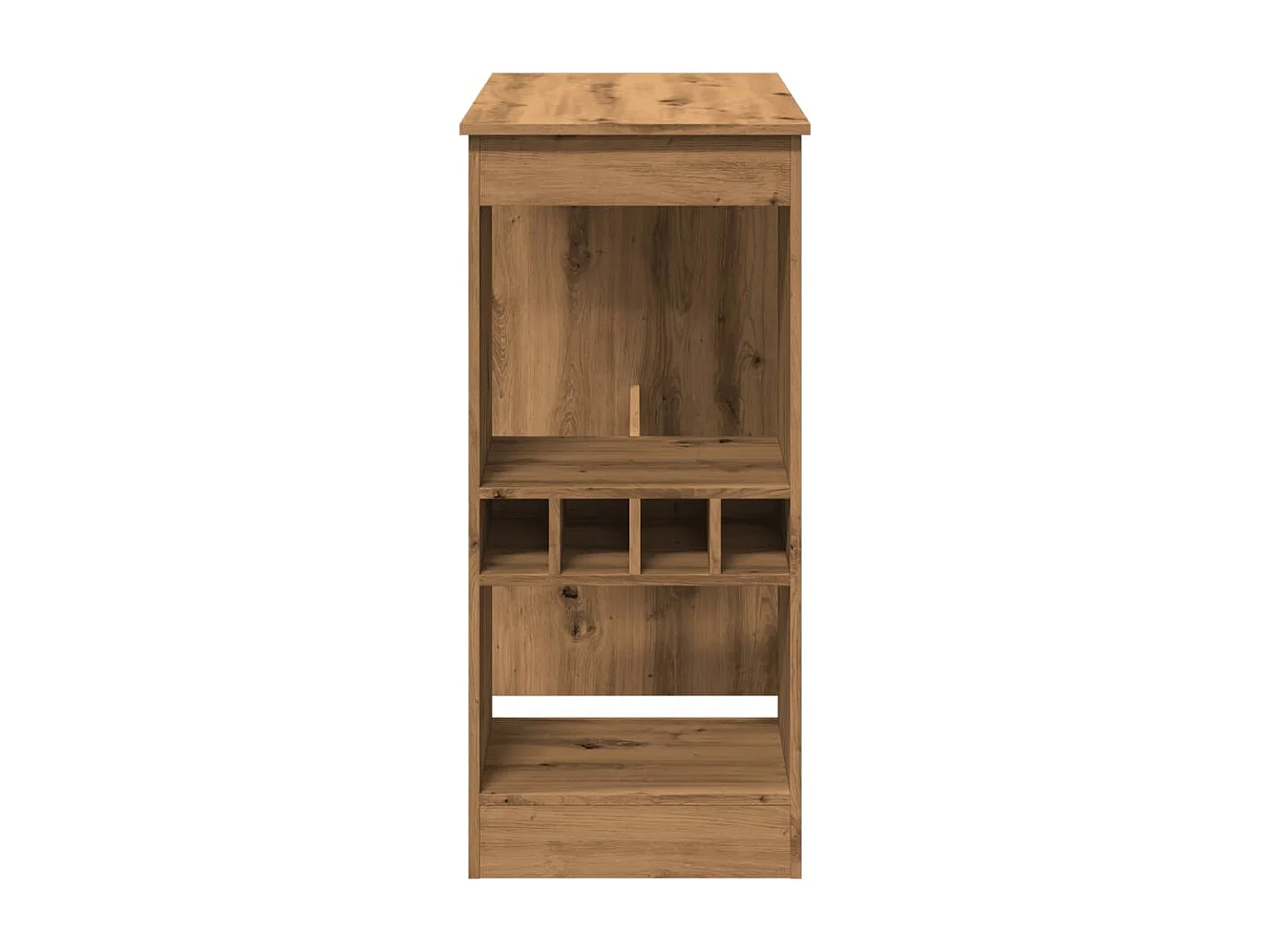 Tavolo Bar con Rastrelliera Rovere 90x47,5x103,5 cm Multistrato