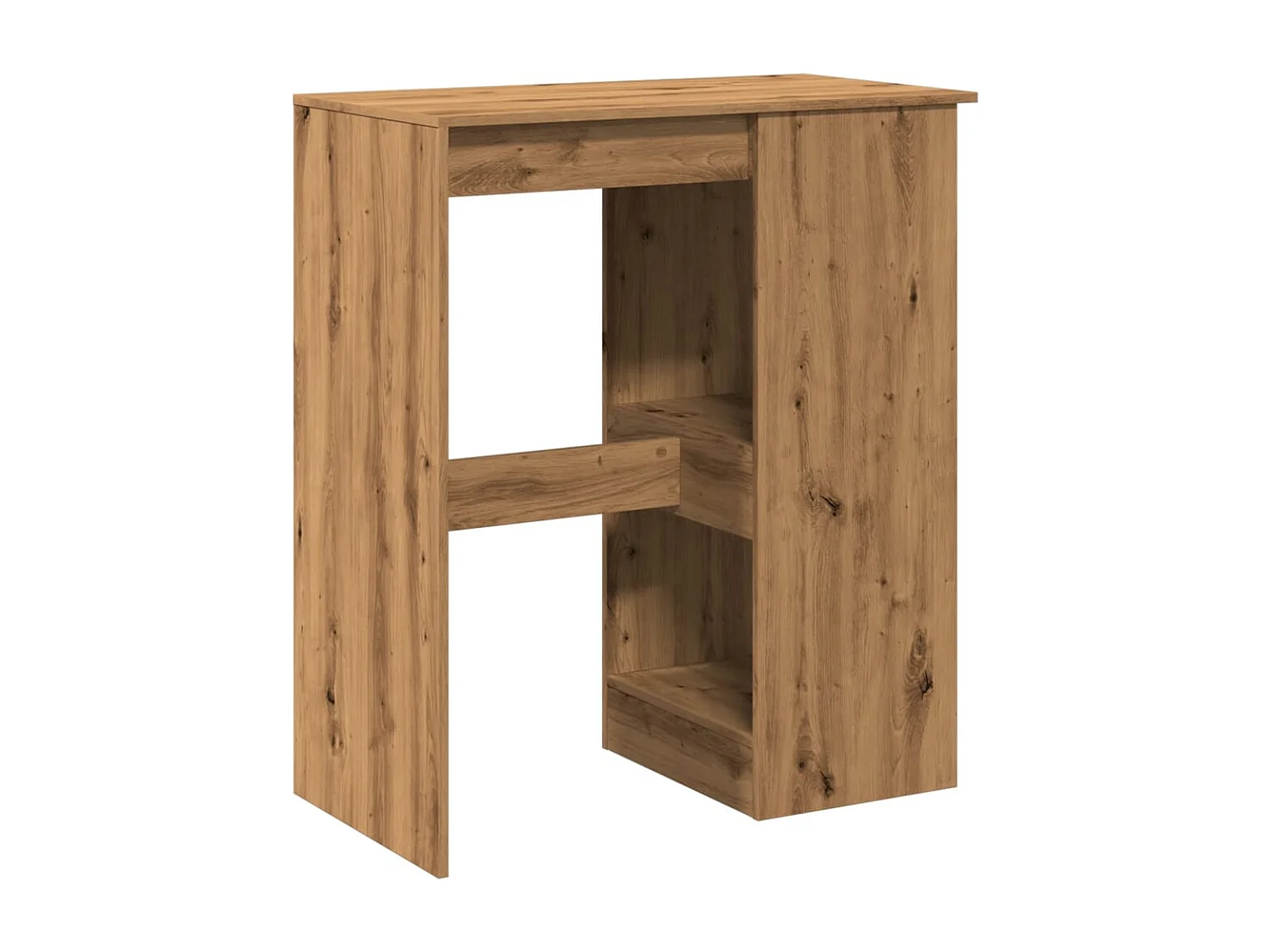 Tavolo Bar con Rastrelliera Rovere 90x47,5x103,5 cm Multistrato